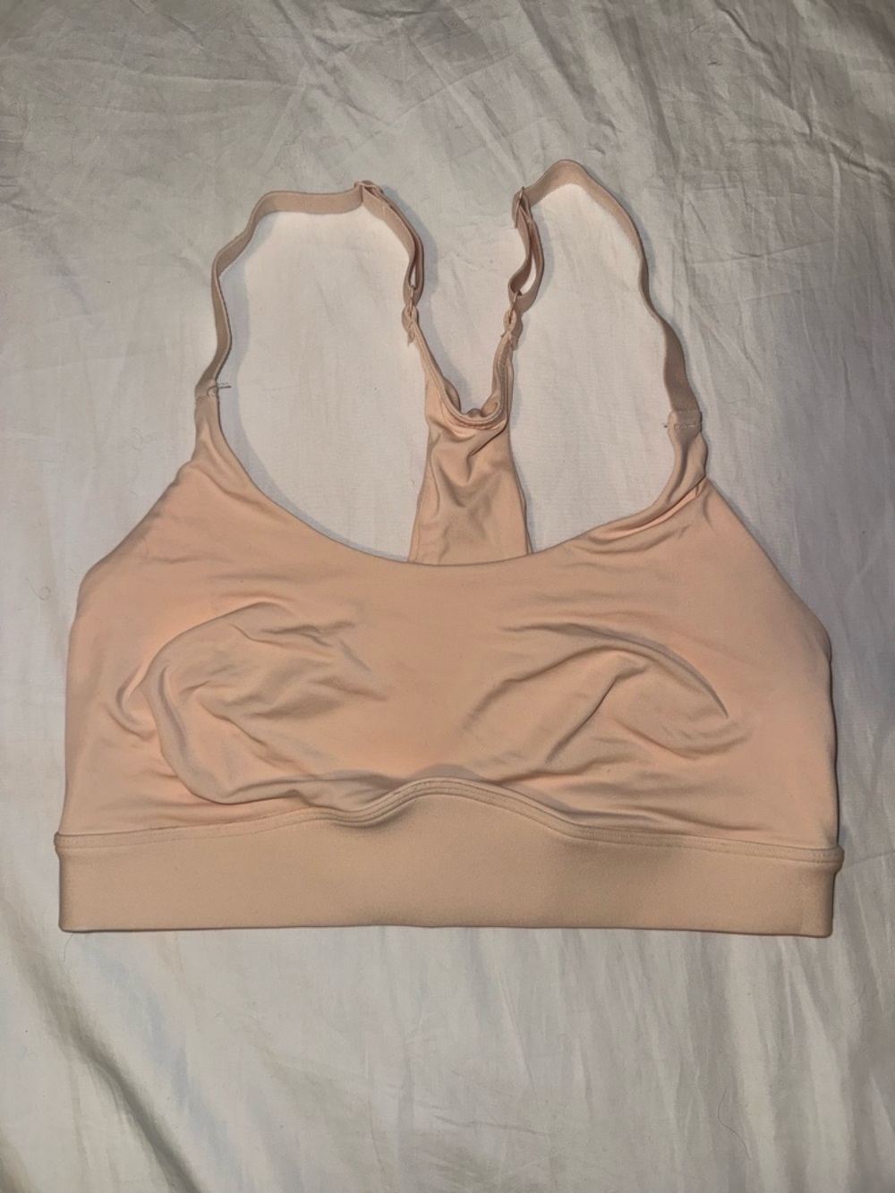Blush Pink Racerback Sports Bra Size Large